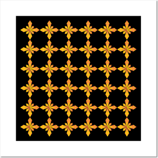 Yellow Crystal star pattern Posters and Art